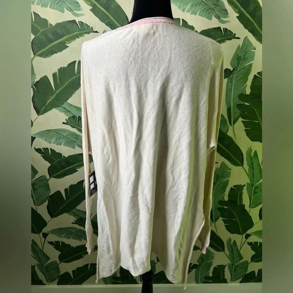 Nordstrom Rack Cloth By Design Womens Cream Oversized Tie Sweater Large NWT - Picture 6 of 8